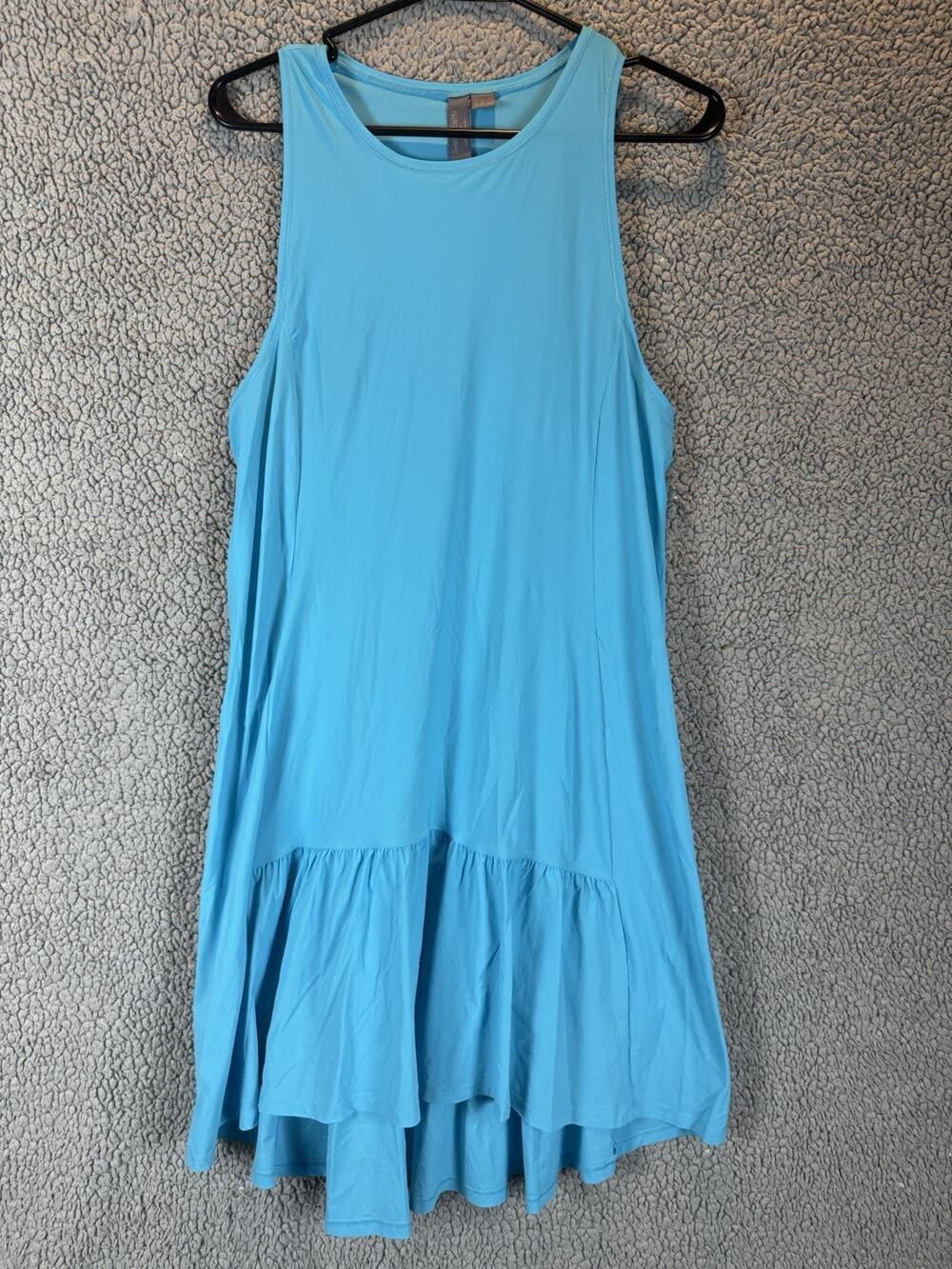 Sweaty Betty Sz 8 Explorer Ace Midi Hi-Lo Dress Blue Comfort Athleisure